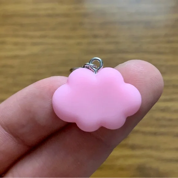 Pink Cloud Drop Earrings - Picture 4 of 8